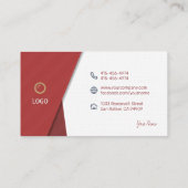 Aangepast professioneel logo Visitekaartje (Achterkant)