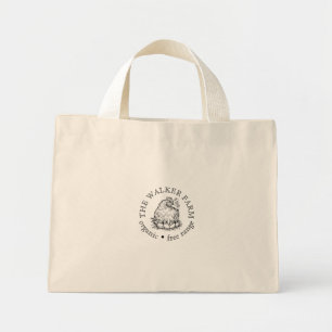 Aangepast promotioneel logo voor boerenbedrijf mini tote bag