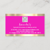 Aangepast QR-CODE Logo Roze goud Visitekaartje (Achterkant)