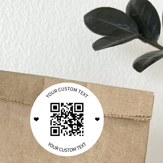 Aangepast QR-codepakket Aangepaste tekst Bedrijf Ronde Sticker