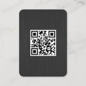 Aangepast QR-codeprofiel Foto-metaal Visitekaartje (Achterkant)