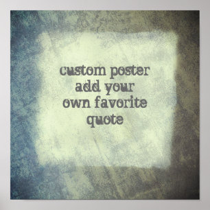 aangepast quotumposter voegt jouw tekst toe om dez poster