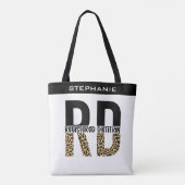 Aangepast RD-geregistreerd Dietitian Cheetah Print Draagtas (Achterkant)