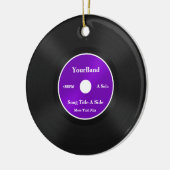 Aangepast record personaliseren keramisch ornament (Links)