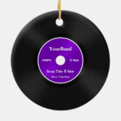 Aangepast record personaliseren keramisch ornament (Achterkant)