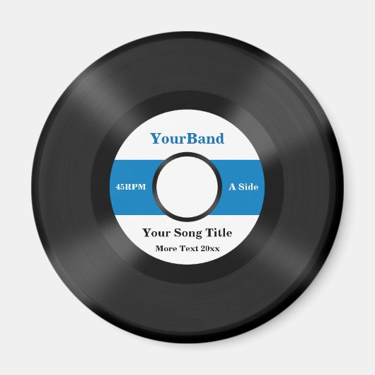 Aangepast record personaliseren magneet (Voorkant)
