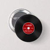 Aangepast record personaliseren ronde button 5,7 cm (Voorkant /achterkant)