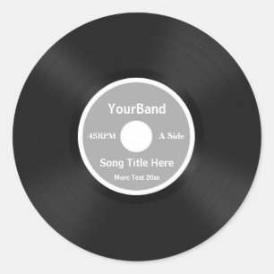 Aangepast record personaliseren ronde sticker