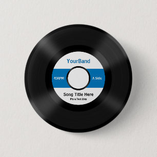 Aangepast record ronde button 5,7 cm