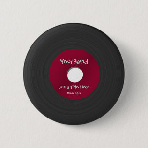 Aangepast record ronde button 5,7 cm