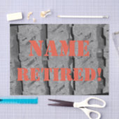 Aangepast retirement Gift Wrap Tissue Tissuepapier (Craft)