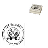 Aangepast retouradres voor beagle 	rubberstempel (Gestempeld)