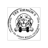 Aangepast retouradres voor beagle 	rubberstempel (Afrduk)