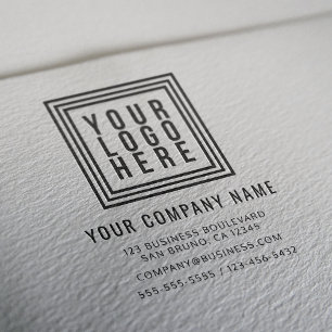 Aangepast retouradres voor bedrijf of Logo Rubberstempel