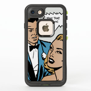 Aangepast retro 1950s Comics Couple iPhone C