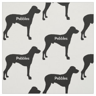 Aangepast Rhodezisch Ridgeback Dog Silhouette Stof