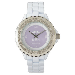 Aangepast RN Medisch Symbool Verpleegkunde Roman W Horloge