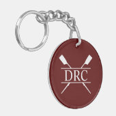 Aangepast Roeiclub Monogram Sleutelhanger (Voorkant Links)