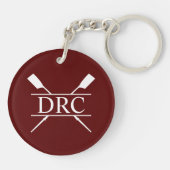 Aangepast Roeiclub Monogram Sleutelhanger (Achterkant)