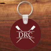 Aangepast Roeiclub Monogram Sleutelhanger (Voorkant)