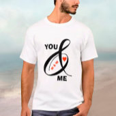 Aangepast Romantisch Initiaal T-shirt