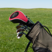 Aangepast rood bedrijfsmerk met Logo Golfheadcover (Insitu)