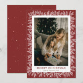 Aangepast rood bos met kerstmis feestdagenkaart (Voorkant / Achterkant)