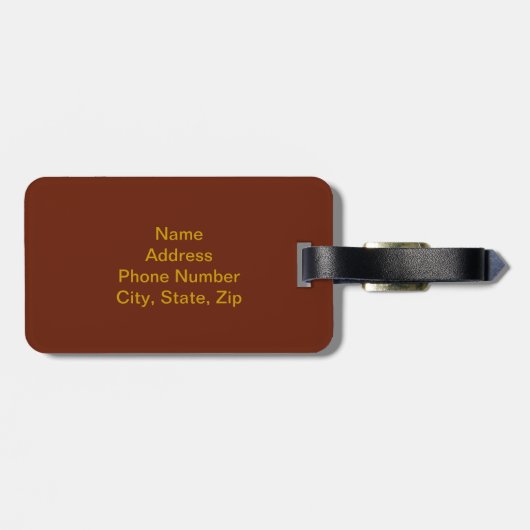 Aangepast rood geplakt Bagagelabel (Achterkant horizontaal)