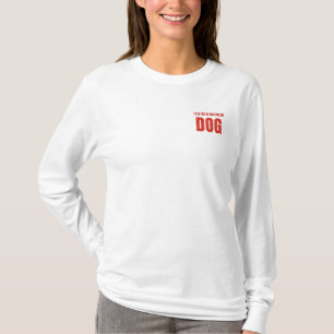 Aangepast rood geplakt "Ik zou liever lopen mijn h T-shirt