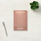 Aangepast rood glitter dat is gelinkt om lijst te  post-it® notes (Kantoor)