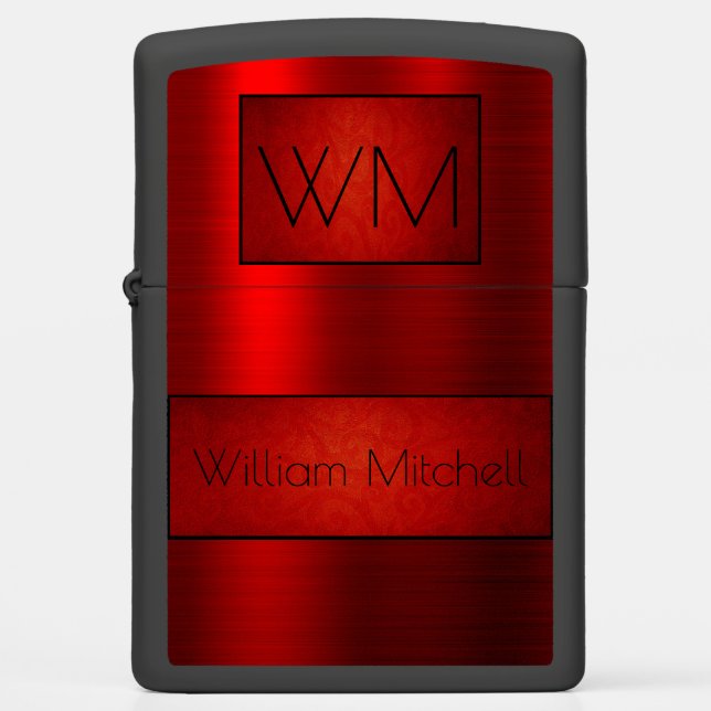 Aangepast rood metaal-blik Zippo Lighter (Voorkant)