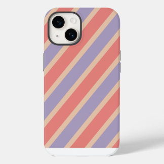 Aangepast Rood Paarse Gele Pastel Monogram iPhone 14 Hoesje