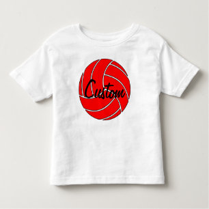 Aangepast rood volleybal T-shirt