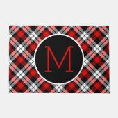 Aangepast rood wit lumberjack deurmat (Voorkant)