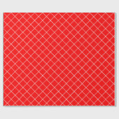 Aangepast Rood & Wit Retro Nostalgisch Kerstcadeau Cadeaupapier (Vlak)