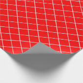 Aangepast Rood & Wit Retro Nostalgisch Kerstcadeau Cadeaupapier (Hoek)