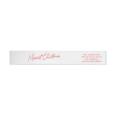 Aangepast rood wit tekstvakantie Kerst sticker (Individueel)