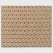 Aangepast rood-witte snoepriet groen olievlek Wrea Cadeaupapier (Vlak)