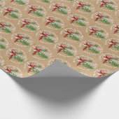 Aangepast rood-witte snoepriet groen olievlek Wrea Cadeaupapier (Hoek)