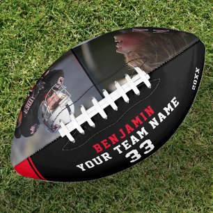 Aangepast rood zwart afspeelnummer Team 2 Foto American Football