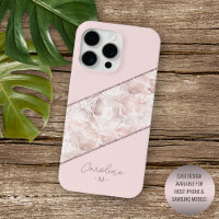 Aangepast Roos Gold Glitter Blush Pink Marble Patt
