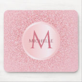 Aangepast Roos Gold Glitter Sjabloon Stijlvol rend Muismat (Voorkant)