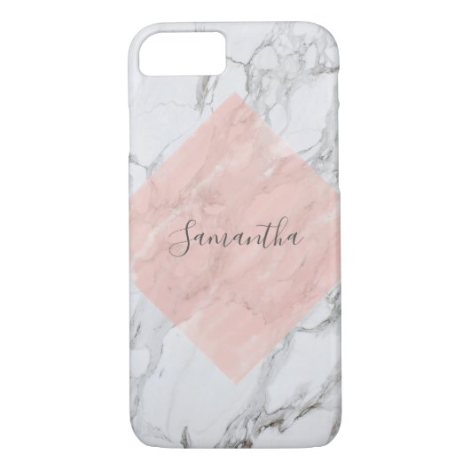Aangepast Roos Gold Marble Smartphone-Hoesje Case-Mate iPhone Case (Achterkant)