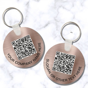 Aangepast Roos voor speciale acties met QR-code Go Sleutelhanger