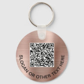 Aangepast Roos voor speciale acties met QR-code Go Sleutelhanger (Achterkant)