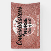 Aangepast Roos voor verpleegkundig Afstuderen Gold Spandoek (Verticaal)