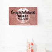 Aangepast Roos voor verpleegkundig Afstuderen Gold Spandoek (Insitu)