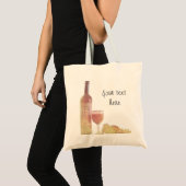 Aangepast Roos wijn met druiven Tote Bag (Voorkant (product))