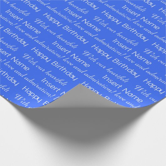 Aangepast Royal Blue All-Occasion inpakpapier (Hoek)
