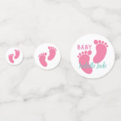 Aangepast roze Baby shower Confetti (Voorkanten)